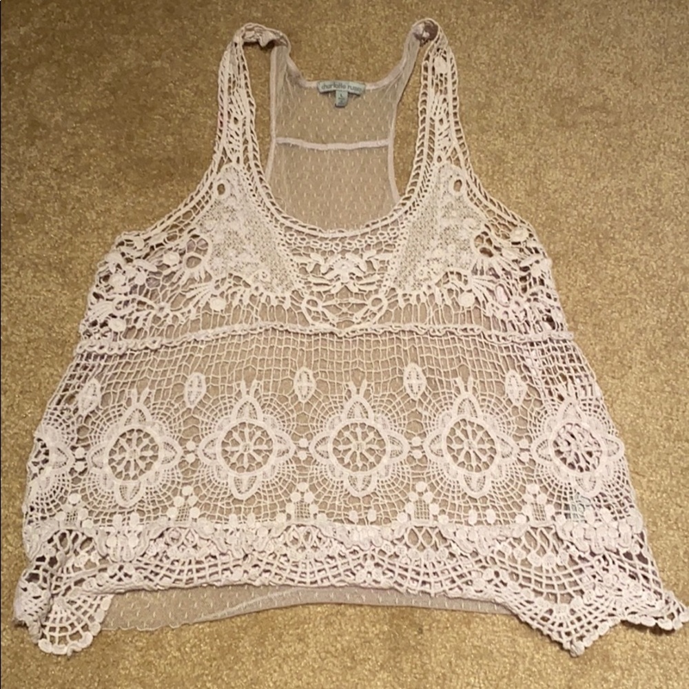 Crochet Tank Top from Charlotte Russe (Large)